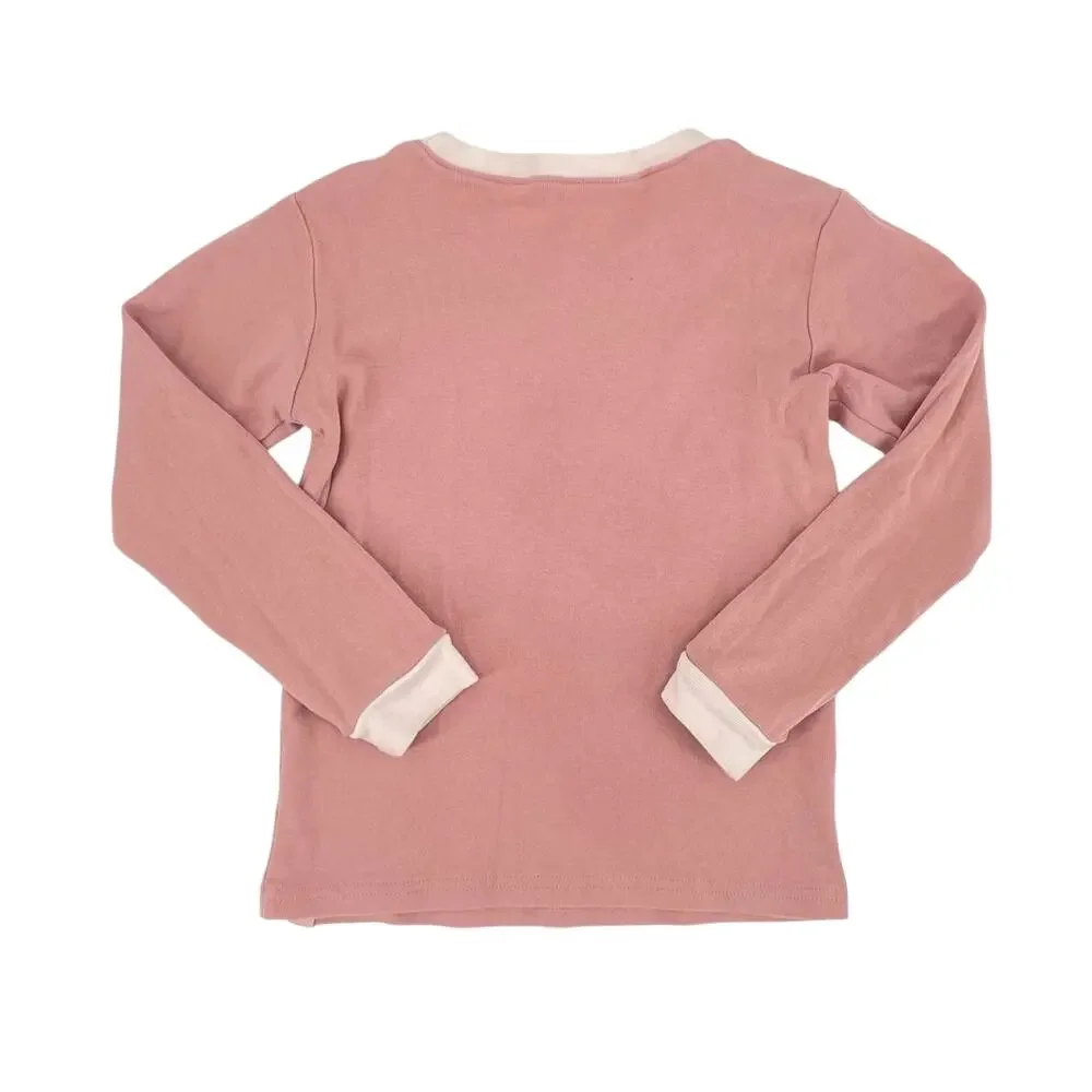 Vaenait Baby Pink Knit Bunny Rabbit Long Sleeve Pull On Pants Girls Pajama Set